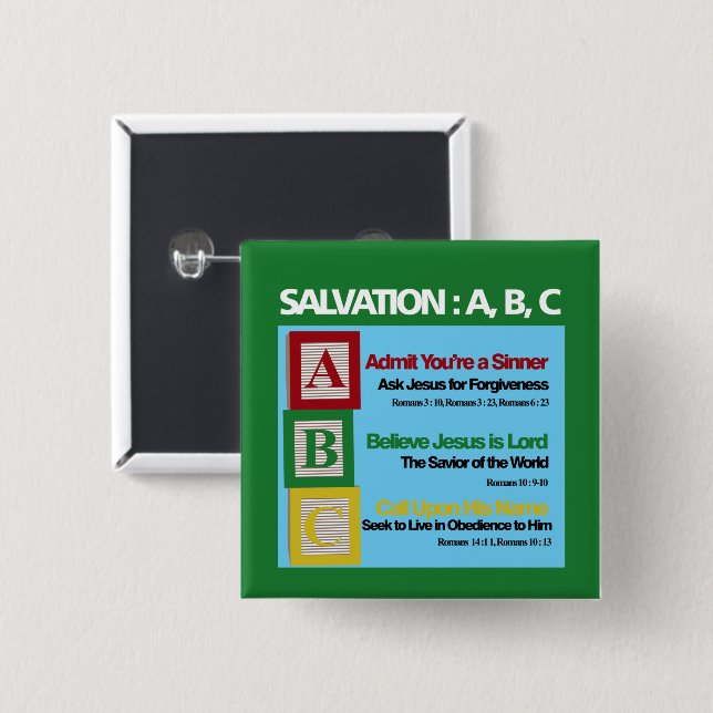 Salvation ABC Knapp (Framsida & baksida)