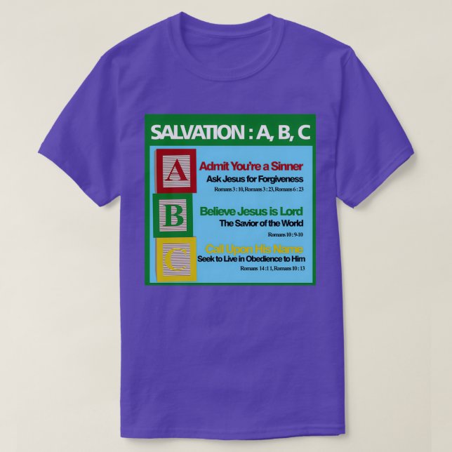 Salvation ABC T Shirt (Design framsida)