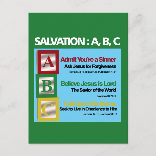 Salvation ABC Vykort (Framsida)