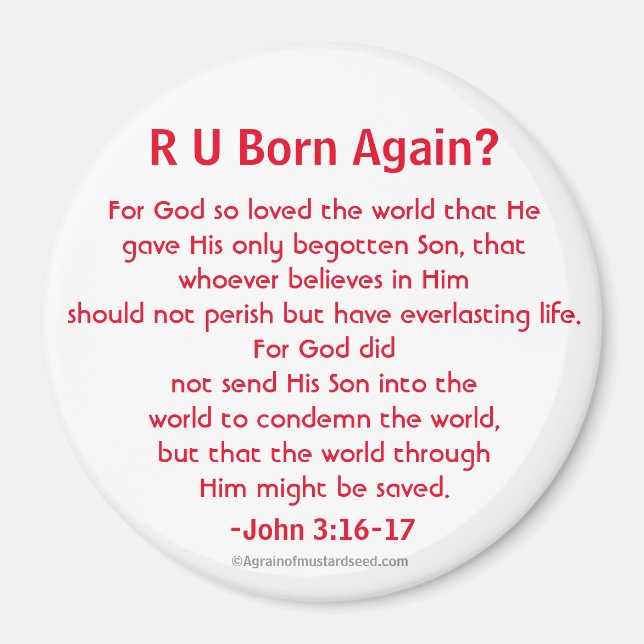 Salvation John 3:16 Magnet (Framsidan)
