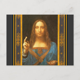 Salvator Mundi 1500 Leonardo da Vinci Fine Art P Vykort
