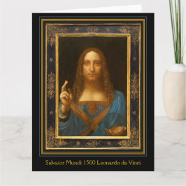 Salvator Mundi 1500 Leonardo da Vinci Kort