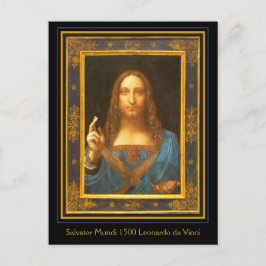 Salvator Mundi 1500 Leonardo da Vinci Vykort