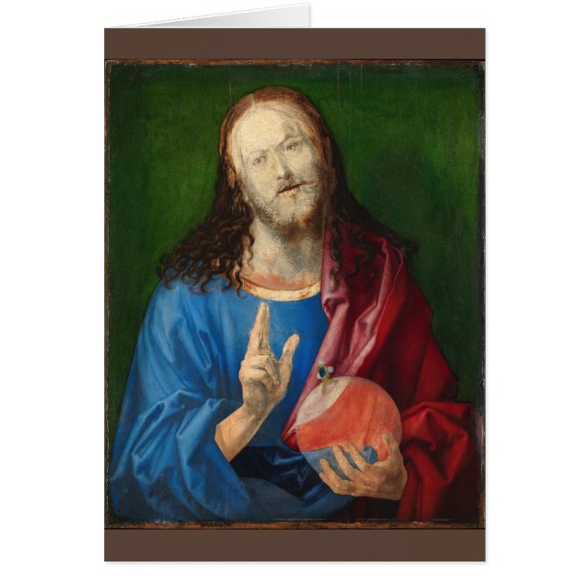 Salvator Mundi av Albrecht Durer Hälsningskort (Framsidan)