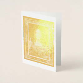 Salvator Mundi av Leonardo da Vinci ~ 1500 Folierat Kort