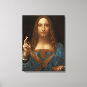 Salvator Mundi (av Leonardo da Vinci) Canvastryck
