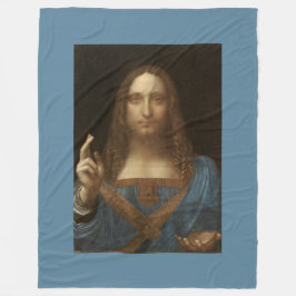 Salvator Mundi av Leonardo Da Vinci circa 1500 Fleecefilt
