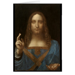 Salvator Mundi av Leonardo Da Vinci circa 1500 Hälsningskort