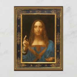 Salvator Mundi av Leonardo da Vinci circa 1500 Vykort