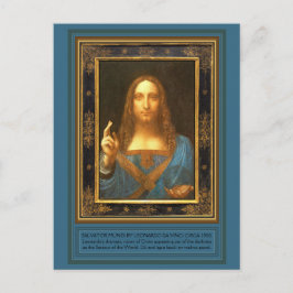 Salvator Mundi av Leonardo da Vinci circa 1500 Vykort