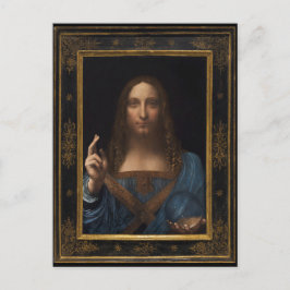Salvator Mundi av Leonardo da Vinci circa 1500 Vykort