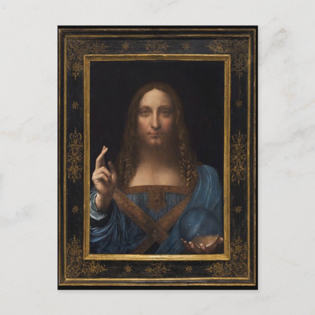 Salvator Mundi av Leonardo da Vinci circa 1500 Vykort (Framsida)