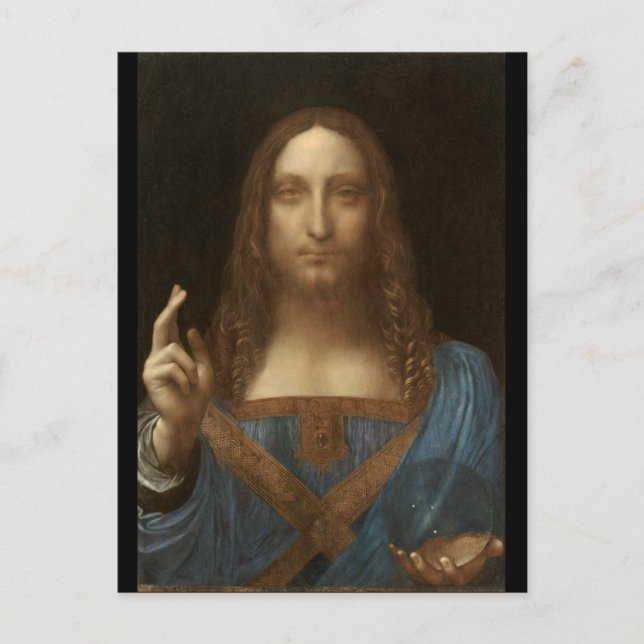 Salvator Mundi av Leonardo Da Vinci circa 1500 Vykort (Framsida)