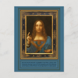 Salvator Mundi av Leonardo da Vinci circa 1500 Vykort