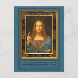 Salvator Mundi av Leonardo da Vinci circa 1500 Vykort