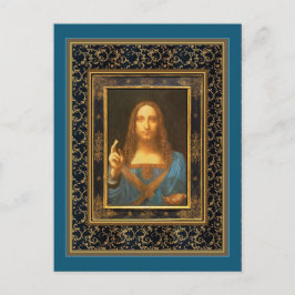 Salvator Mundi av Leonardo da Vinci circa 1500 Vykort