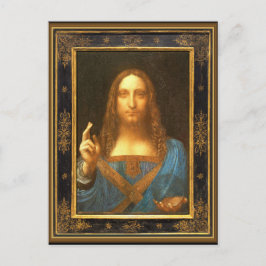 Salvator Mundi av Leonardo da Vinci circa 1500 Vykort