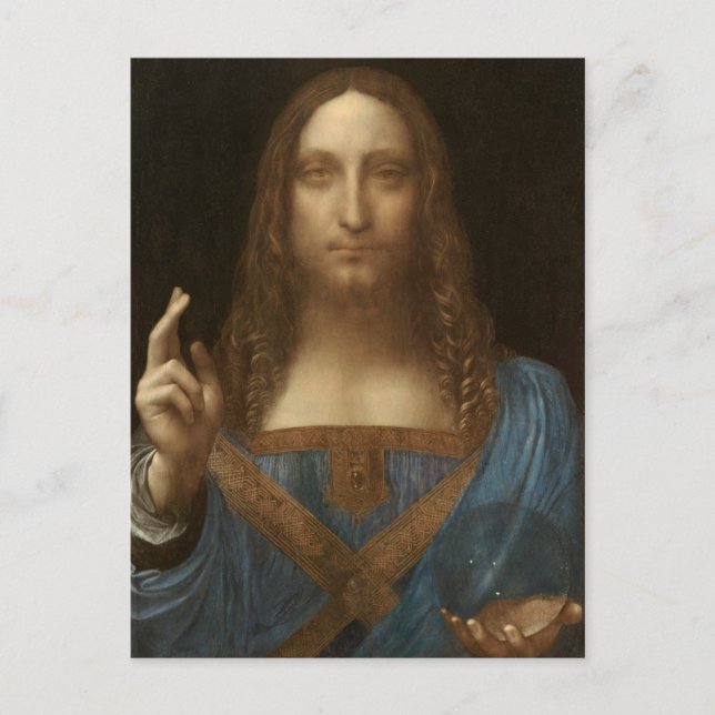 Salvator Mundi (av Leonardo da Vinci) Vykort (Framsida)