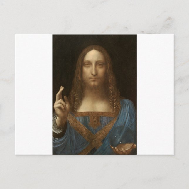 Salvator Mundi by Leonardo da Vinci Vykort (Framsida)
