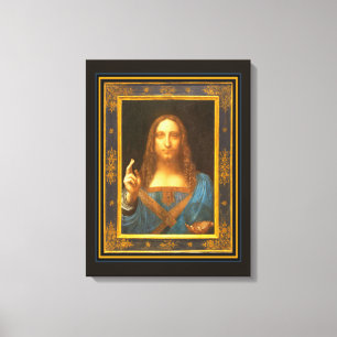 Salvator Mundi c 1500 Leonardo da Vinci Canvastryck