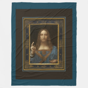 Salvator Mundi c 1500 Leonardo da Vinci Finkonst Fleecefilt