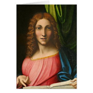 Salvator Mundi, C. 1515 (olja på panel) Hälsningskort