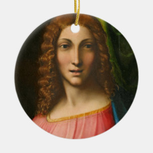 Salvator Mundi, C. 1515 (olja på panel) Julgransprydnad Keramik