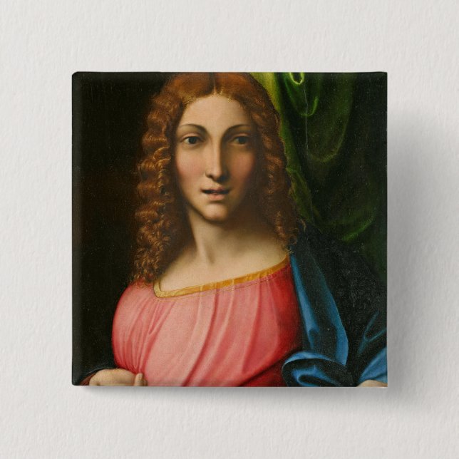 Salvator Mundi, C. 1515 (olja på panel) Knapp (Framsida)