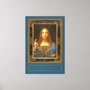 Salvator Mundi efter Leonardo da Vinci c 1500 Canvastryck