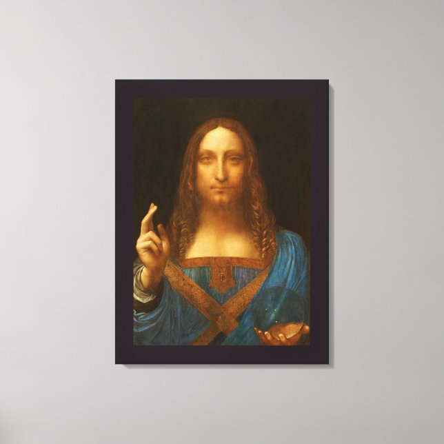 SALVATOR MUNDI FINE ART PRINT CANVASTRYCK (Framsida)