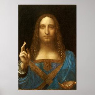 Salvator Mundi från Leonardo da Vinci (c1500) Poster