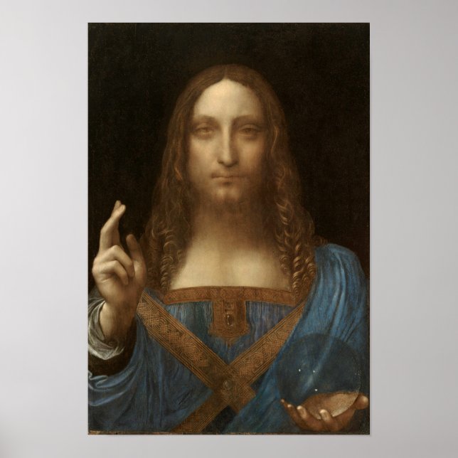 Salvator Mundi från Leonardo da Vinci - poster (Framsidan)