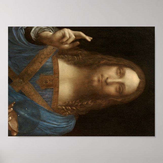Salvator Mundi från Leonardo da Vinci Poster (Framsidan)