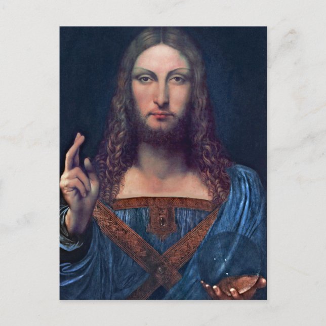 Salvator Mundi från Leonardo da Vinci Vykort (Framsida)