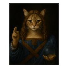Salvator Mundi Katt Renässans Parodi Konst