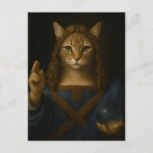 Salvator Mundi Katt Renässans Parodi Konst
