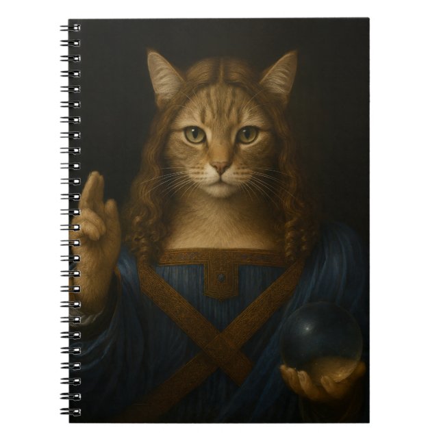 Salvator Mundi Katt Renässansparodi Konst Anteckningsbok (Framsidan)