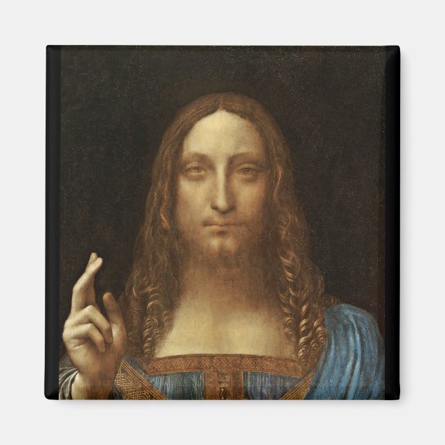 Salvator Mundi Kristi med världen i hans hand Magnet (Framsidan)