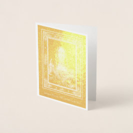 Salvator Mundi Leonardo Gold Foil-kort Folierat Kort