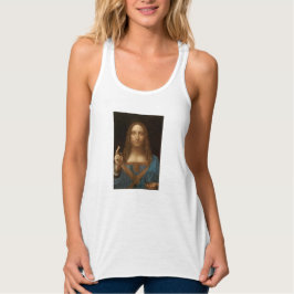 Salvator Mundi (Världens Frälsare) (da Vinci) Linne Med Racerback