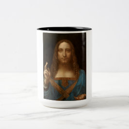 Salvator Mundi (Världens Frälsare) (da Vinci) Två-Tonad Mugg