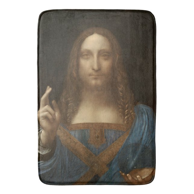 Salvator Mundi (Världsbanken) (da Vinci) Badrumsmatta (Framsidan (Vertikal))