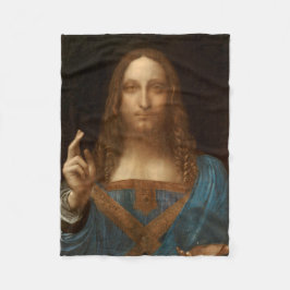 Salvator Mundi (Världsbanken) (da Vinci) Fleecefilt