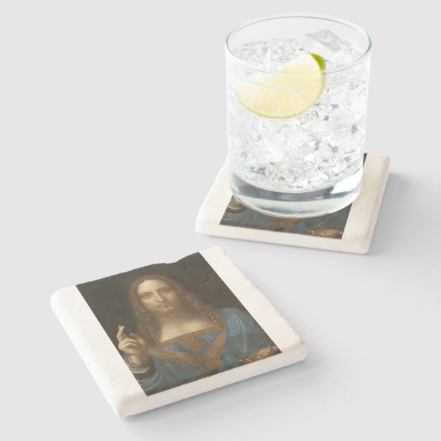 Salvator Mundi (Världsbanken) (da Vinci) Stenunderlägg (Sidan)