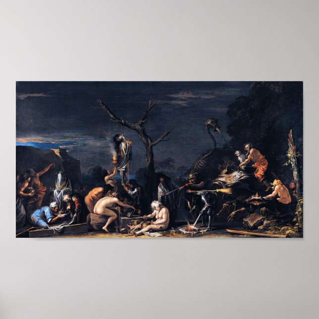 SALVATOR ROSA WITCHES PRINT POSTER (Framsidan)