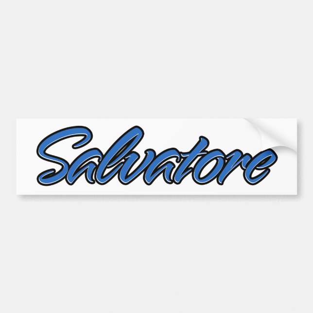 Salvatore Namn blue Sticker Autoaufkleber Bildekal (Framsidan)