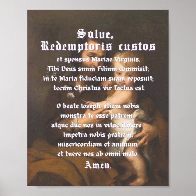 Salve Redemptoris Custom Print Poster (Framsidan)