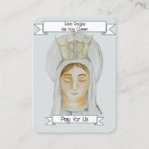 Salve Regina, Hail Heliga Queen Prayer Card
