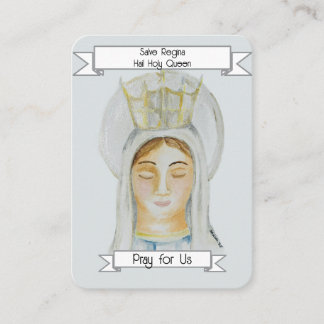 Salve Regina, Hail Heliga Queen Prayer Card Visitkort