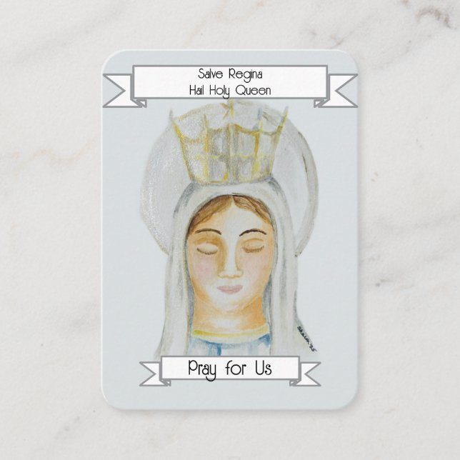 Salve Regina, Hail Heliga Queen Prayer Card Visitkort (Framsida)